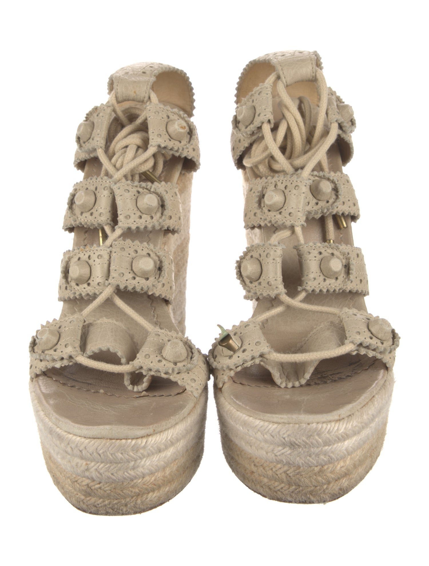 Balenciaga Jute Lasercut Accents Espadrilles